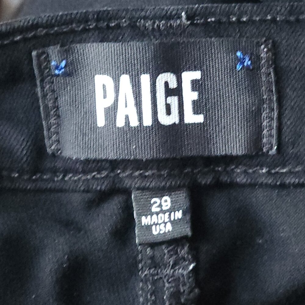 PAIGE Hoxton Ultra Skinny Jeans Women's Size 29 Black Wash Denim $229 - Picture 8 of 8